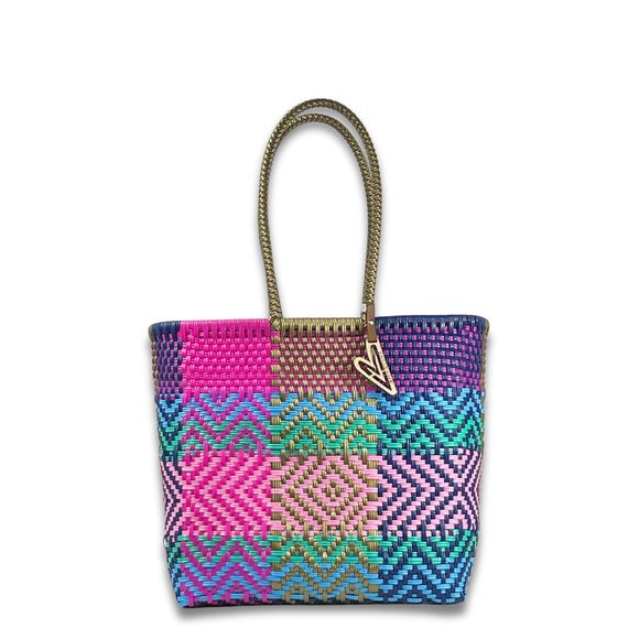 Handcrafted Plastic Tote Bag Medium Size, Waterproof, Stylish Desn, :v - Picture 1 of 2